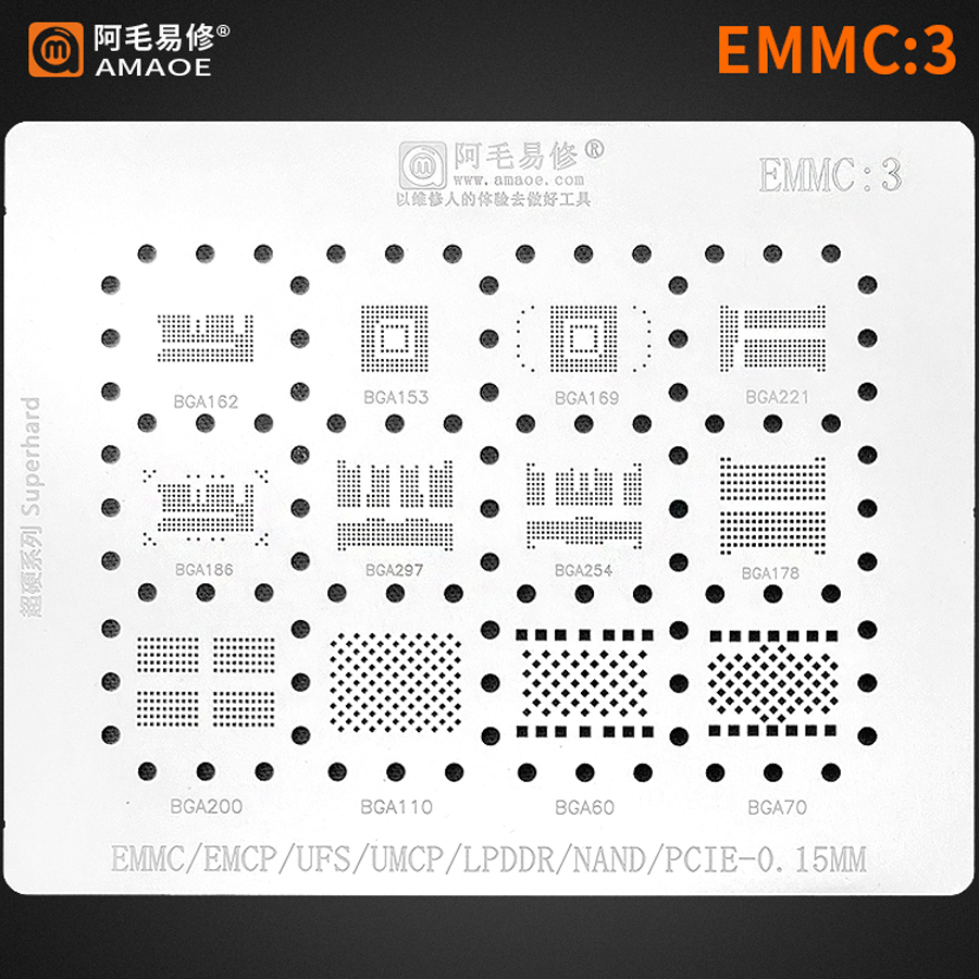 Tasmota Flash Tool - Plantilla de reparación AMAOE EMMC3 BGA