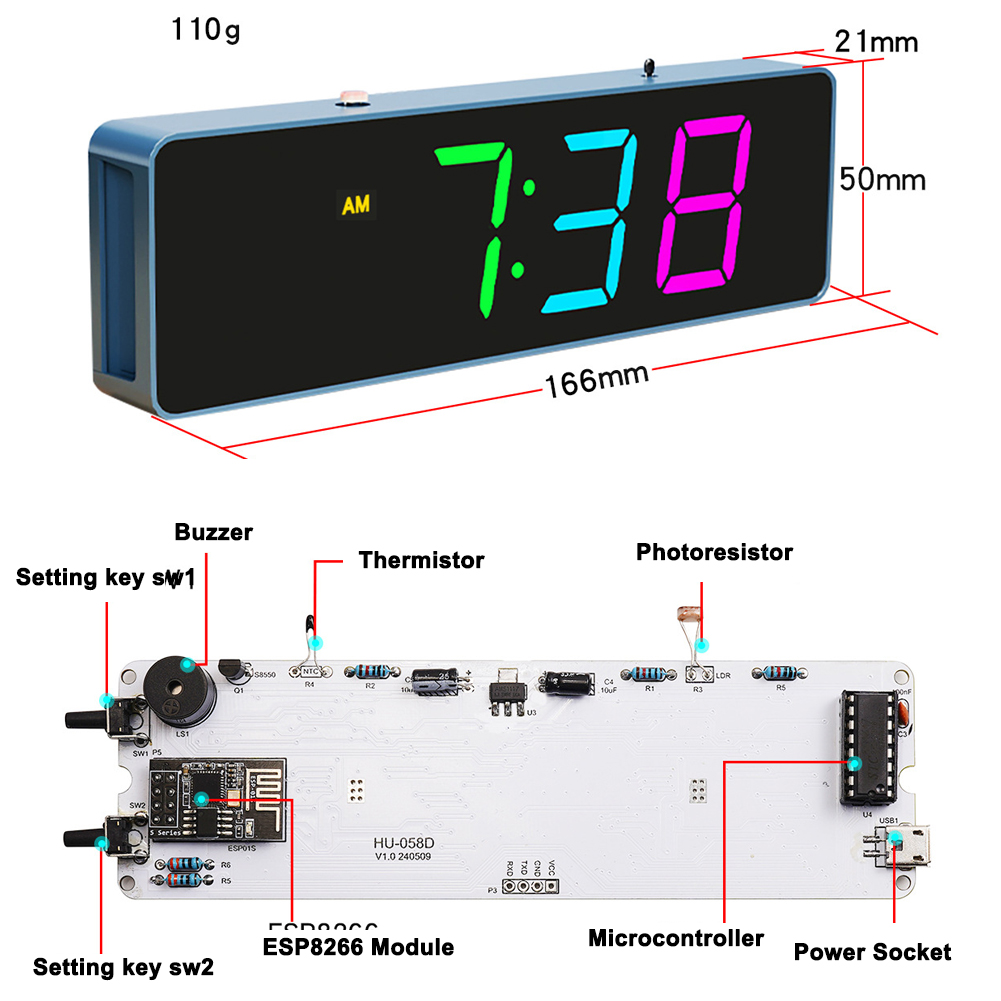Kit de reloj electrónico intel - Home Automation Diy reseña y precio
