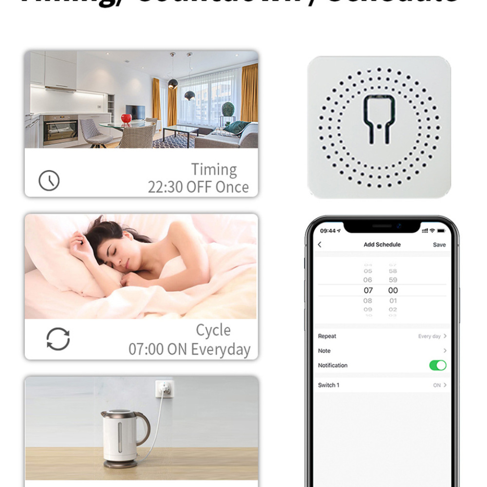 Módulo de Interruptor WiFi par - Diy Smart Home Automation Devices reseña y precio