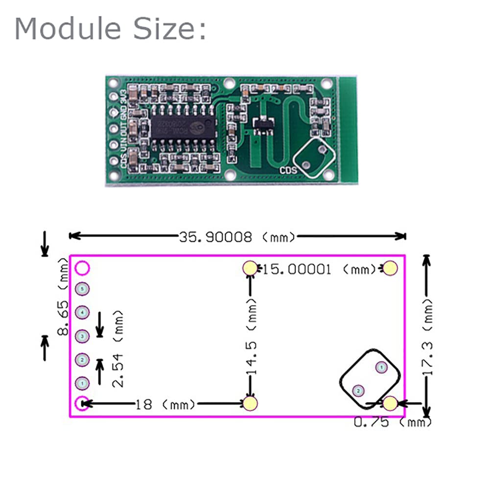 5 uds RCWL-0516 Sensor de dete - Esp8266 Nodemcu Board reseña y precio