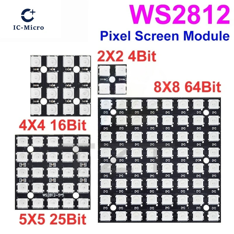 Nuevo WS2812 LED 5050 RGB 8x8  - Rgb Led Matrix 8X8 reseña y precio
