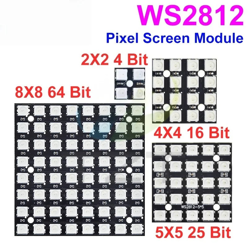 Nuevo WS2812 LED 5050 RGB 8x8  - Rgb Led Matrix 8X8 reseña y precio